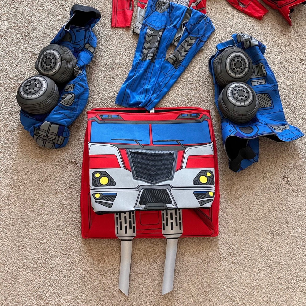 Disguise Transformers Optimus Prime Converting Costume Kids Halloween M 8-10 - Picture 12 of 15